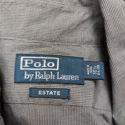 Chemise Polo Ralph Lauren  Estate Shirt XL Carreaux Gris Col Classique Sans Logo