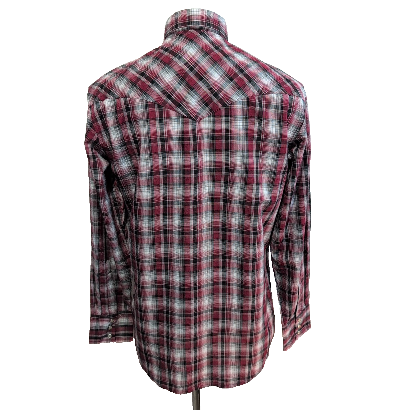 Chemise WRANGLER Western à Carreaux Rouges avec Poches Manches Longues T. M
