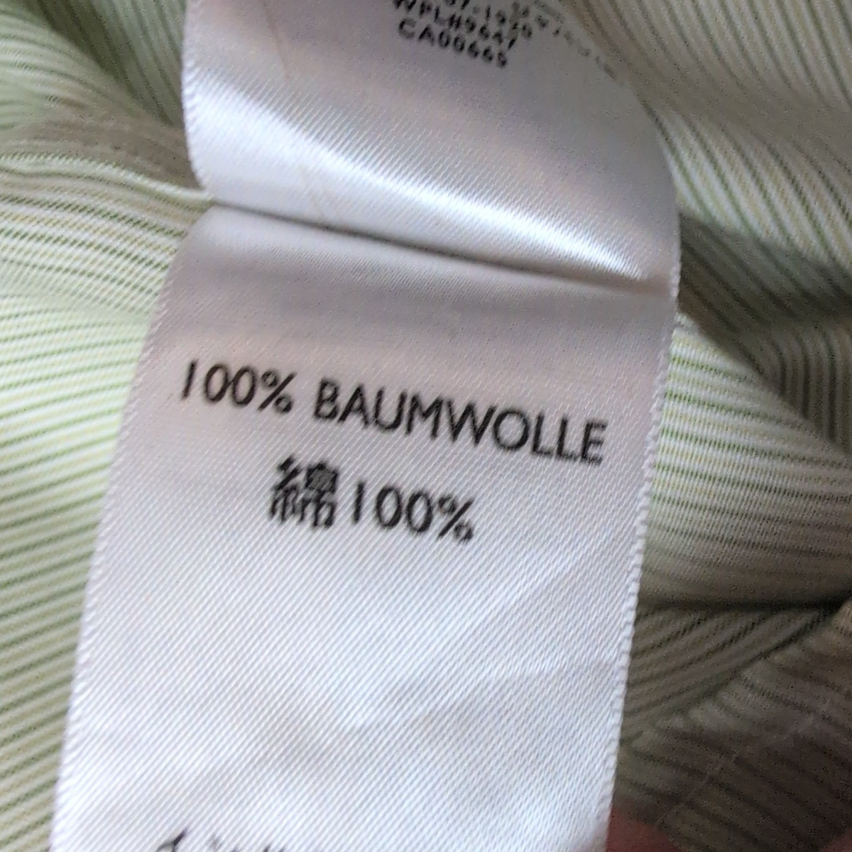 Chemise Eddie Bauer M vert rayures fines coton col boutonné manches longues