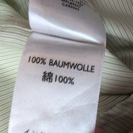 Chemise Eddie Bauer M vert rayures fines coton col boutonné manches longues