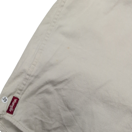 Chemise Wrangler beige crème uni manches courtes taille XXL 2 poches homme
