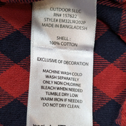 EDDIE BAUER Flanelle Rouge Marine L TBE Boutons Gravés 100% Coton | 330S