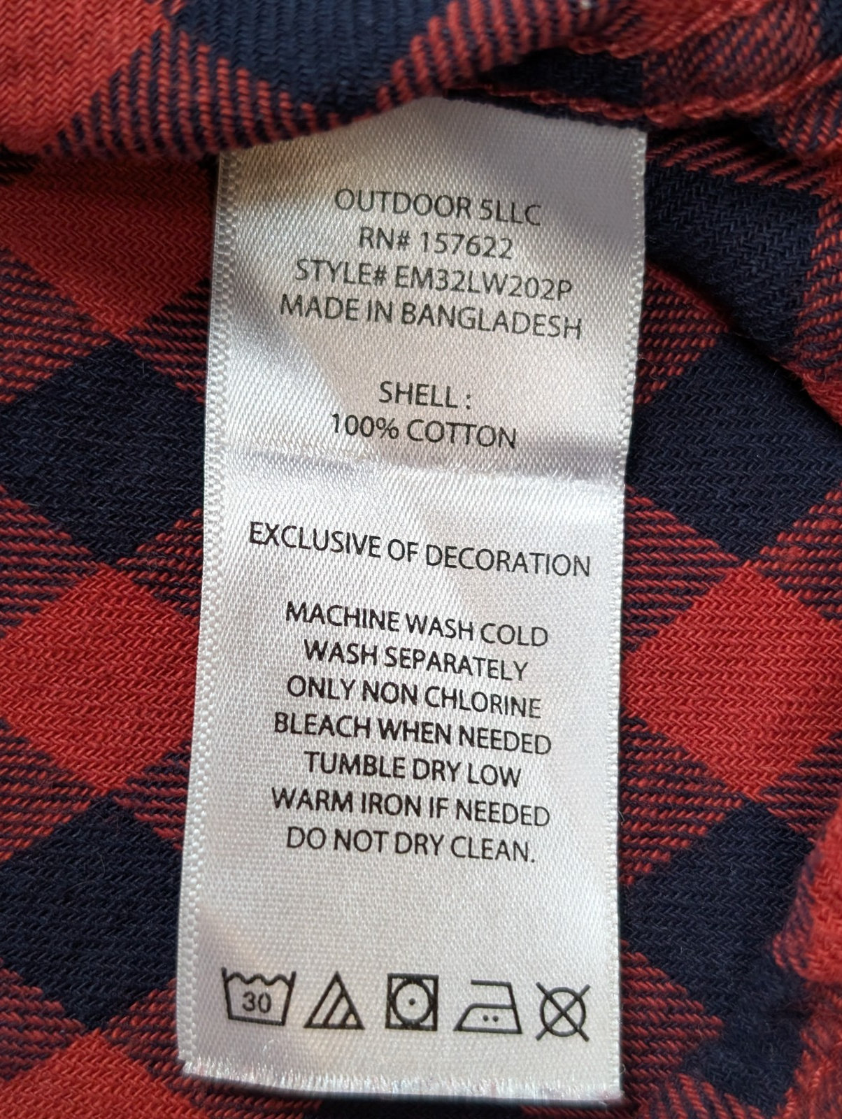 EDDIE BAUER Flanelle Rouge Marine L TBE Boutons Gravés 100% Coton | 330S