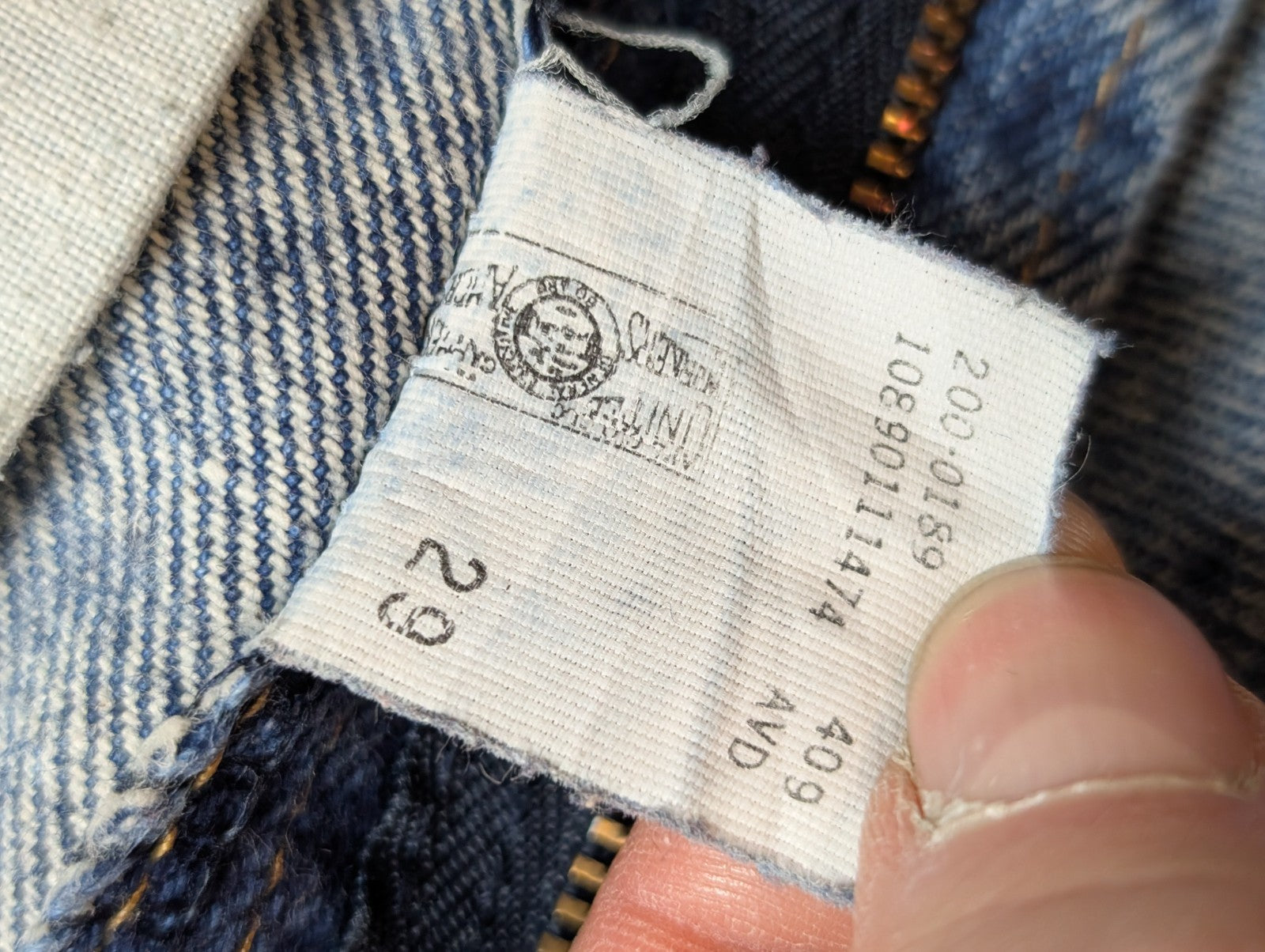 Jean Lee Vintage Regular Fit W29 L30 Bleu Denim Patiné Classic Straight