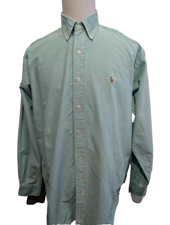 Chemise Ralph Lauren Blake L Vert Eau Shirt Button Down Coton 3146