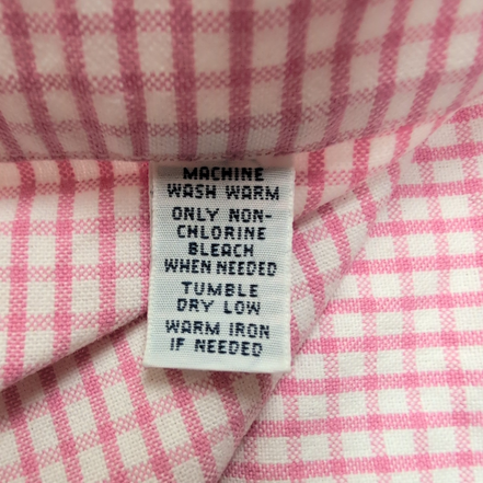 Chemise Ralph Lauren XXL Rose Carreaux Oxford Coton Logo Marron Manches Courtes