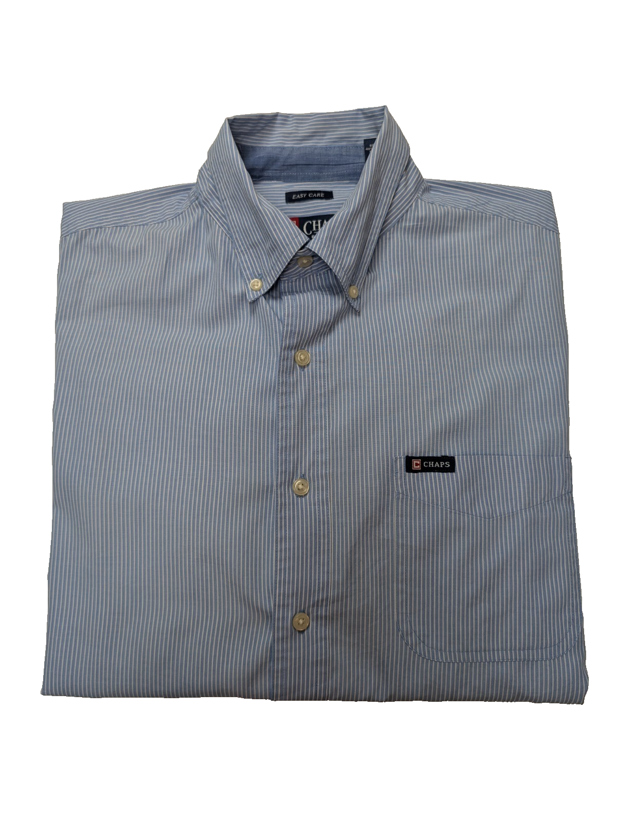 Chemise CHAPS bleu à rayures taille L #257ms