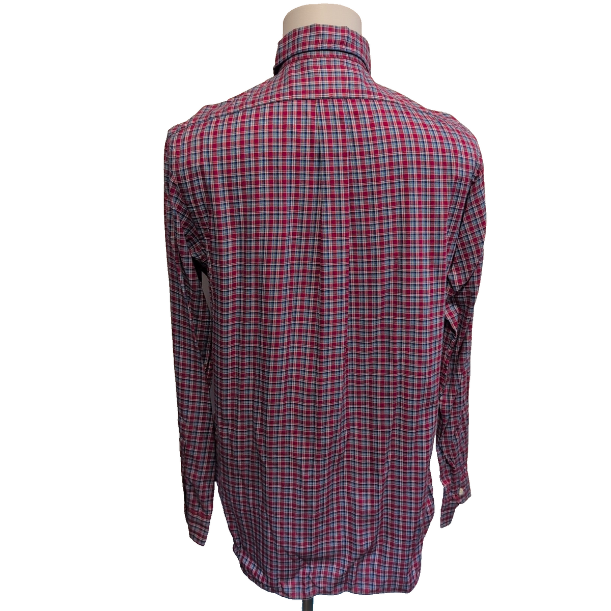 Chemise Ralph Lauren M Rouge Bleu Carreaux Shirt Button Down Coton Logo Marine