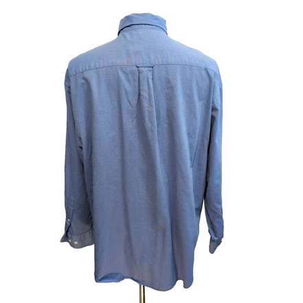 Chemise Nautica XL Bleu Uni Hong Kong 100% Coton manches longues