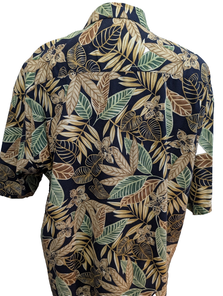 Chemise Hawaïenne Falcon Bay Gold Label Coton Noir & Beige - Taille XL