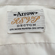 Arrow Chemise Smoking Blanche Made in USA Poignets Mousquetaires Homme M L