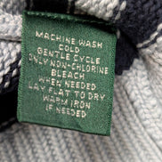 Pull LAUREN Ralph Lauren femme XL coton bleu marine rayures écusson brodé