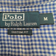 Chemise Polo Ralph Lauren M Flanelle Bleue Custom Fit Shirt Button Down Chaude