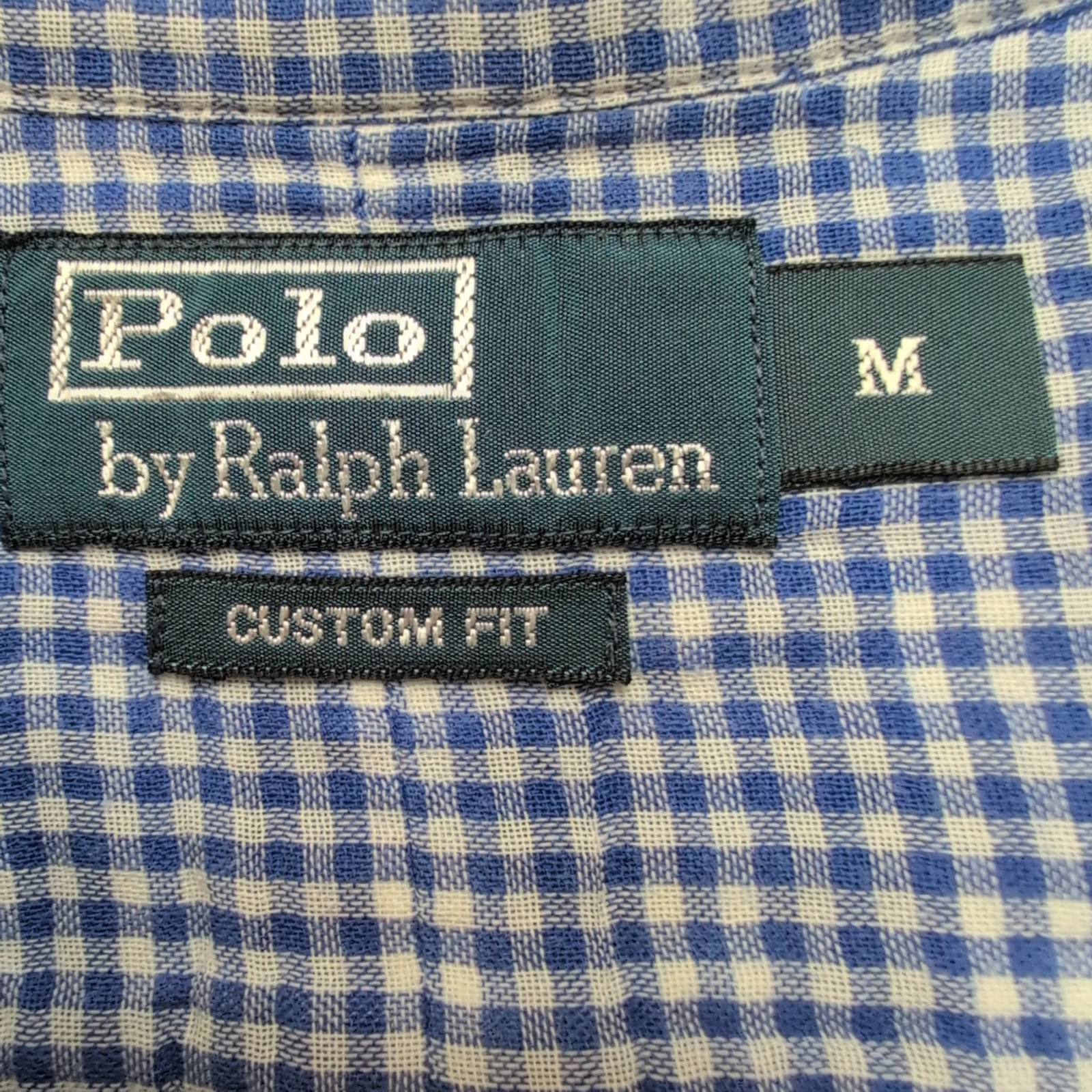 Chemise Polo Ralph Lauren M Flanelle Bleue Custom Fit Shirt Button Down Chaude
