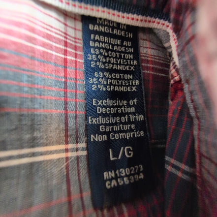 Chemise Wrangler Comfort Flex Stretch à Carreaux Bleu Blanc Rouge Taille M