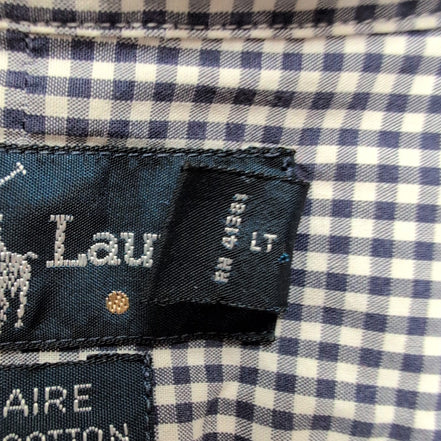 Chemise Ralph Lauren XL Marine Carreaux Shirt Button Down Made Northern Ireland