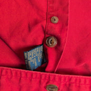 Chaps Ralph Lauren Chemise Rouge Unie Manches Longues 100% Coton Homme M