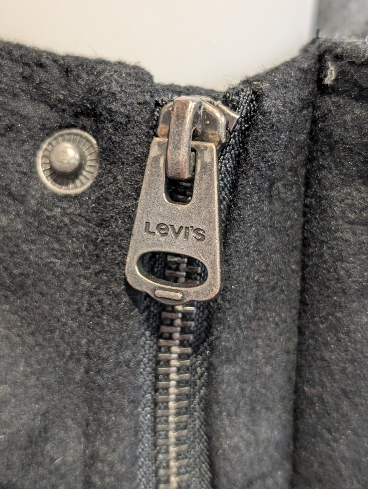 Blouson Veste Levis Homme S Laine Épaisse Matelassée Capuche Noire 4 Poches