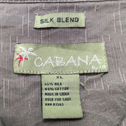 Chemise Hawaïenne Cabana Soie Coton Marron Palmiers Taille XL