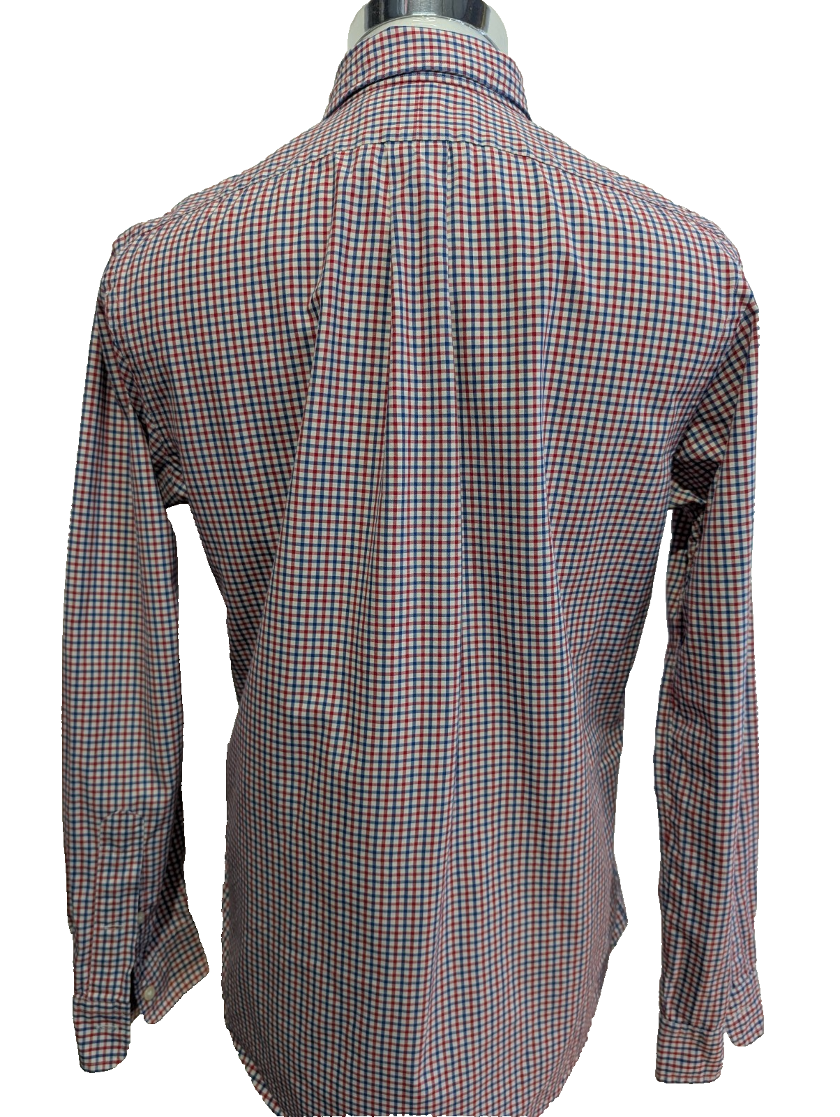 Chemise Polo Ralph Lauren Shirt M Custom Fit Vichy Bleu Rouge Blanc Button Down
