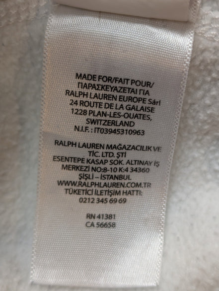 Polo Ralph Lauren Sweat à Capuche Coton XL Blanc Logo Marine hoodie