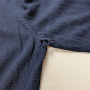 Pull L.L. BEAN Col Zippé Bleu Marine Coton Cachemire Manches Longues Taille XL