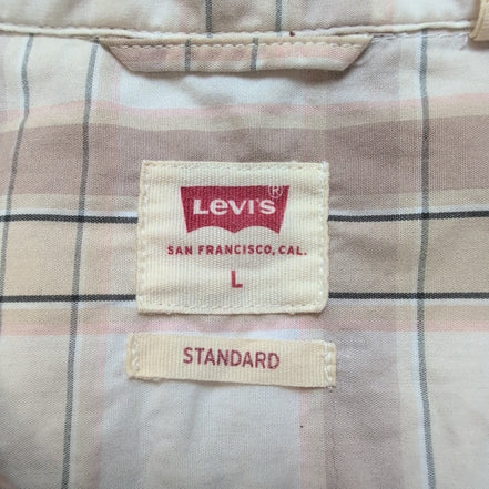 Chemise Levi's à carreaux marron et beige coupe standard Taille L