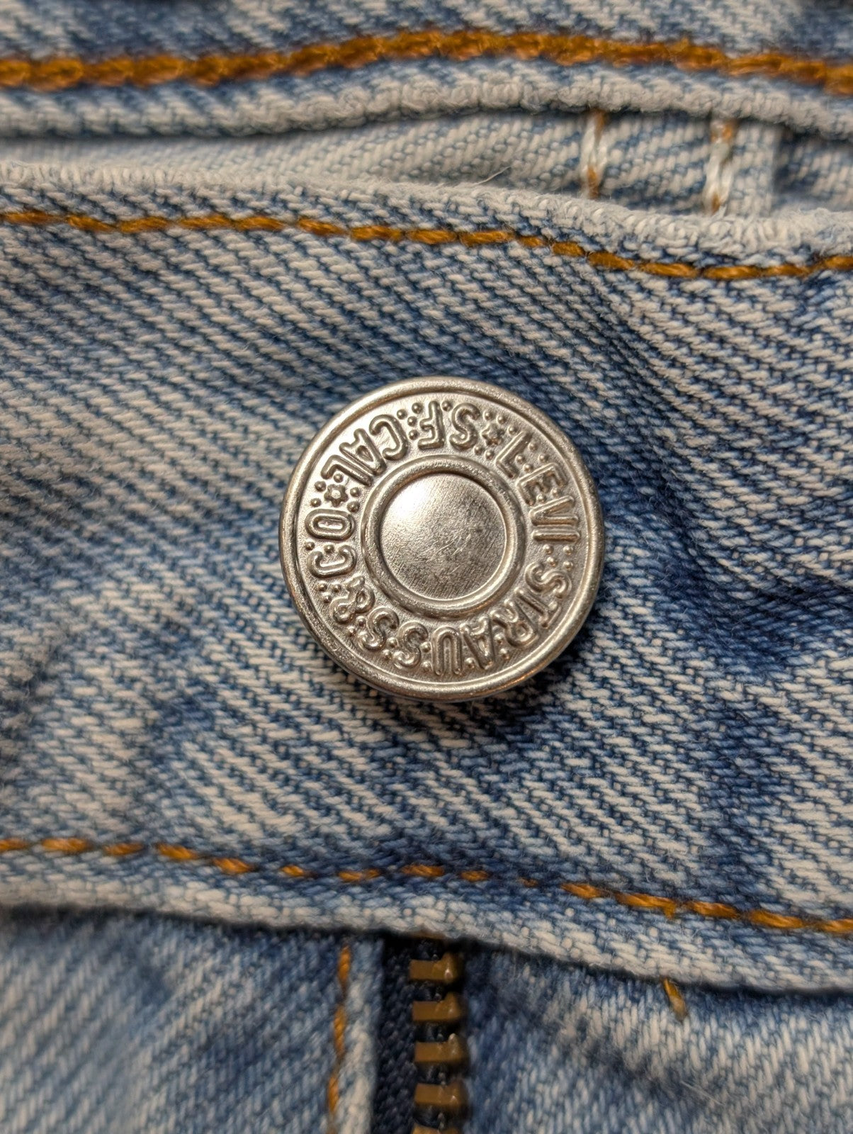 Jean Levi's 505 Regular Fit Vintage Homme W34 L34 Bleu Clair Denim Long