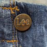 Jean Lee Vintage Homme W34 L34 Bleu Denim Stretch Excellent État