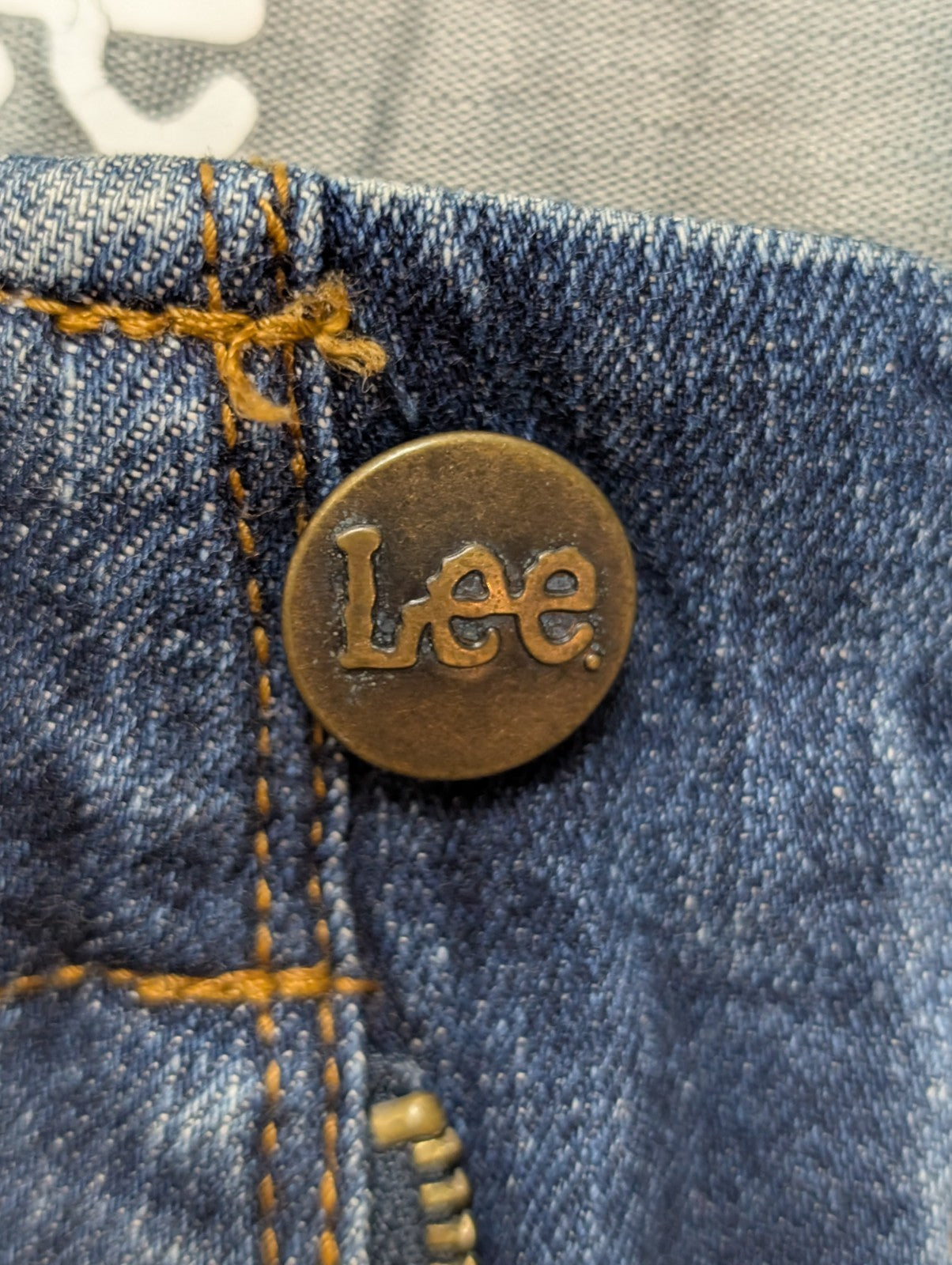 Jean Lee Vintage Homme W34 L34 Bleu Denim Stretch Excellent État
