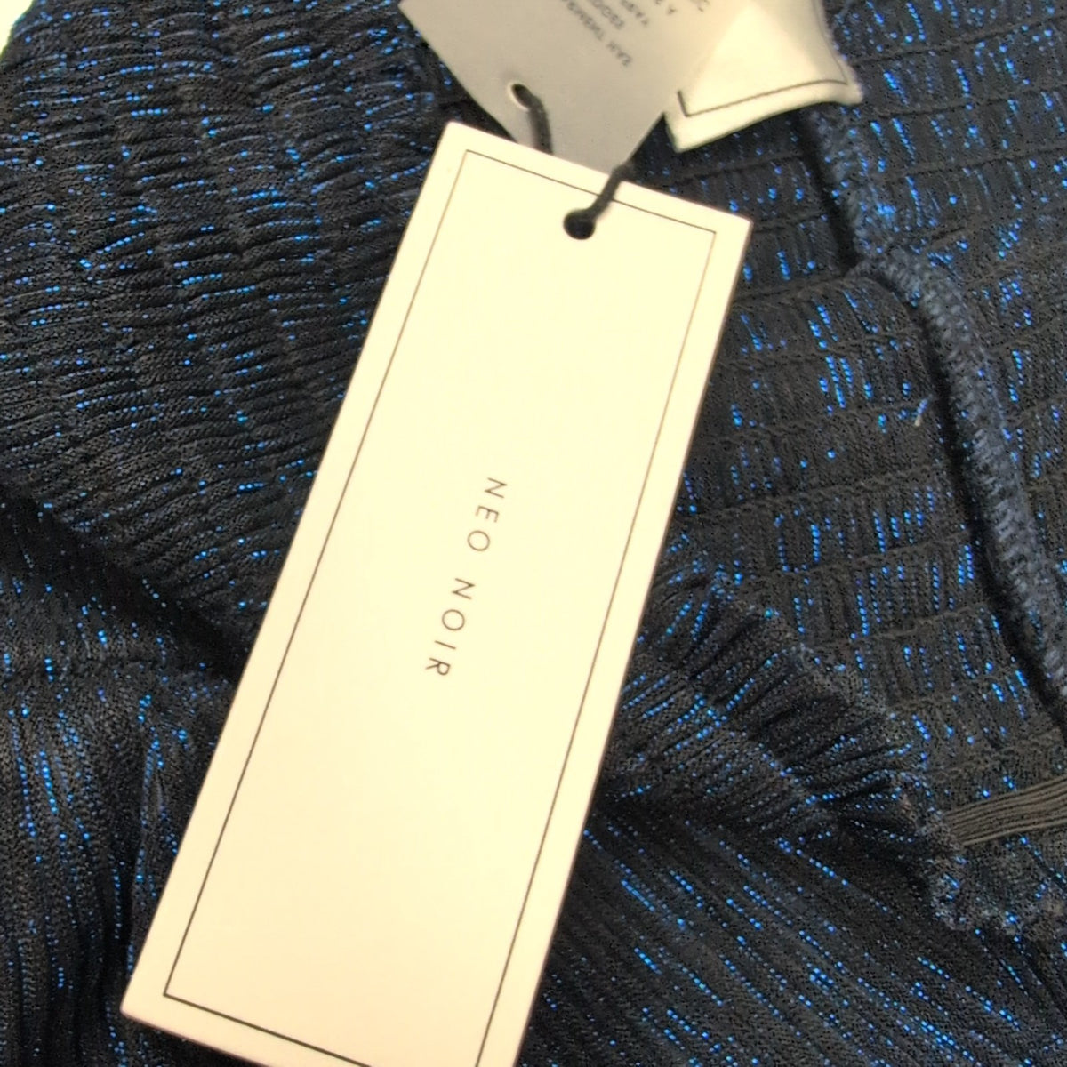 Mini Jupe Neo Noir Femme T34 Bleu Brillante Stretch Neuve Étiquette