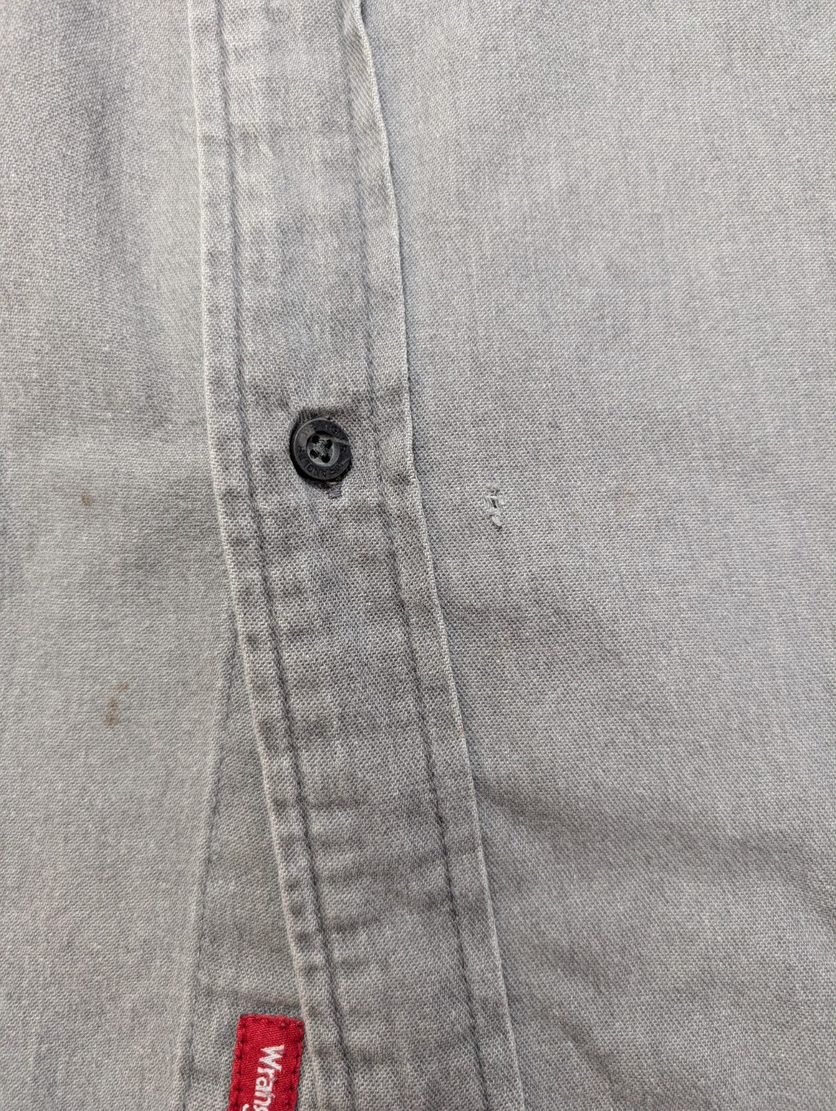 CHEMISE WRANGLER VINTAGE XL Grise Coton POCHE STYLO Workwear Ample homme