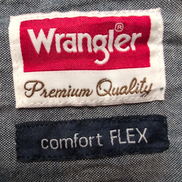 Chemise Wrangler Manches Longues Stretch Flex Bleu Marine et Rose Taille 2XL