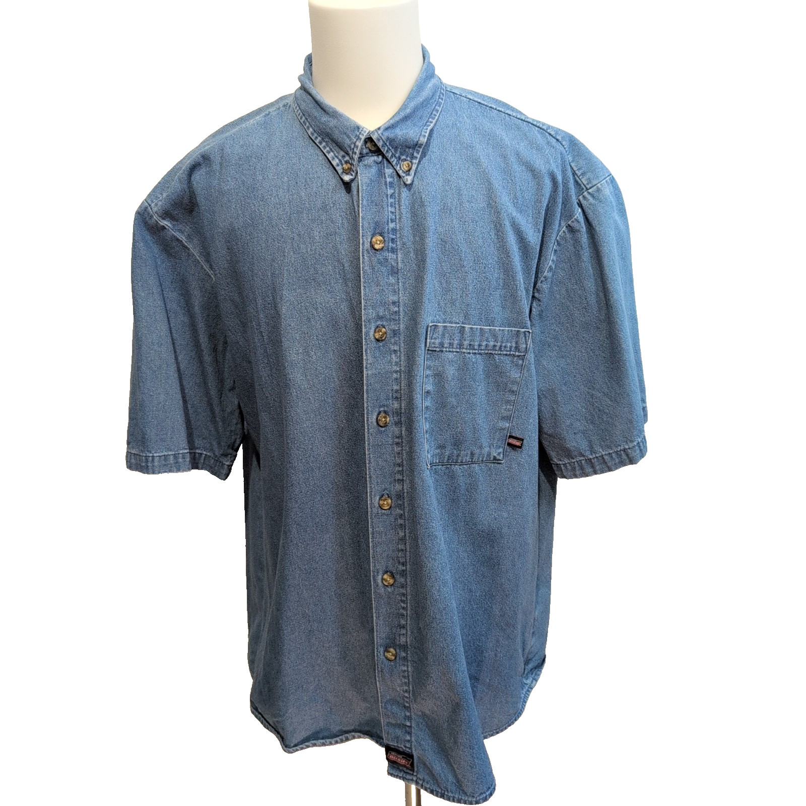 Chemise Dickies jean bleu manches courtes 3XL coton logo workwear