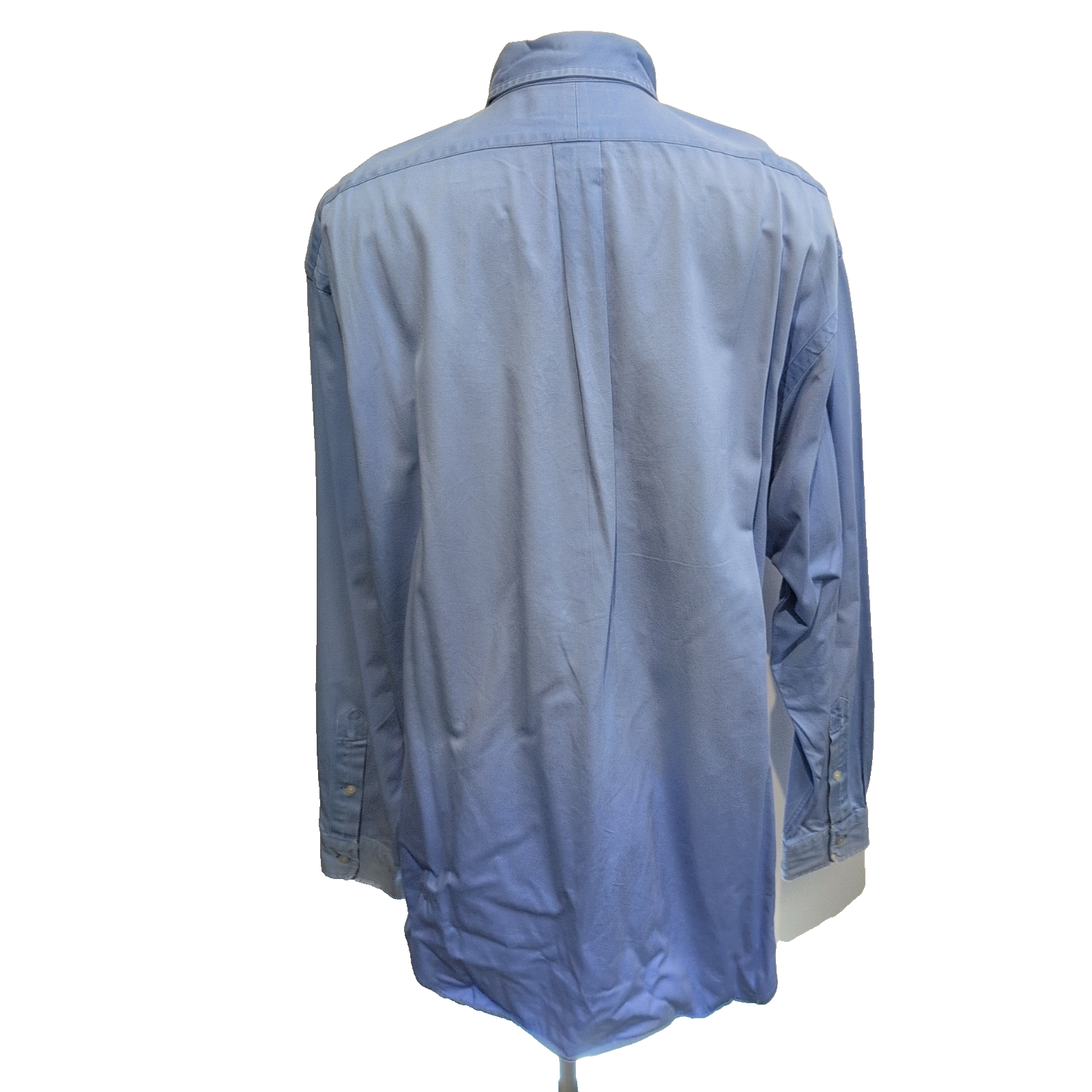 Chemise Ralph Lauren XL Blake Bleu Oxford Logo Rose Coton Épais Manches longues
