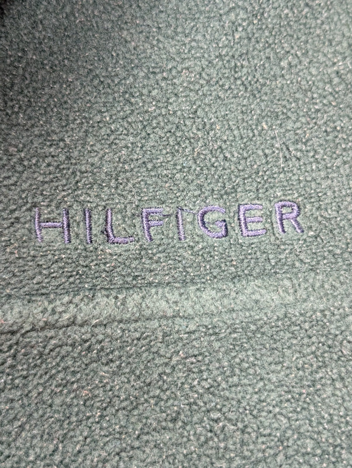 Sweat Polaire Épais Vintage Tommy Hilfiger Col Zip Vert Taille S | 537WSR