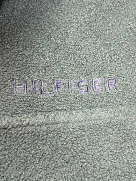 Sweat Polaire Épais Vintage Tommy Hilfiger Col Zip Vert Taille S | 537WSR