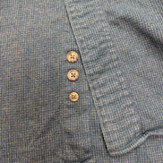 🏔️ Chemise EDDIE BAUER L Flanelle Coton Bleu Marine Chiné |298S