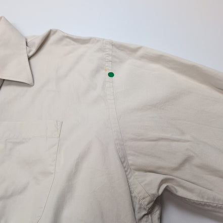 Chemise Nautica XL XXL Crème 100's Coton Hong Kong Poche Unie manches longues