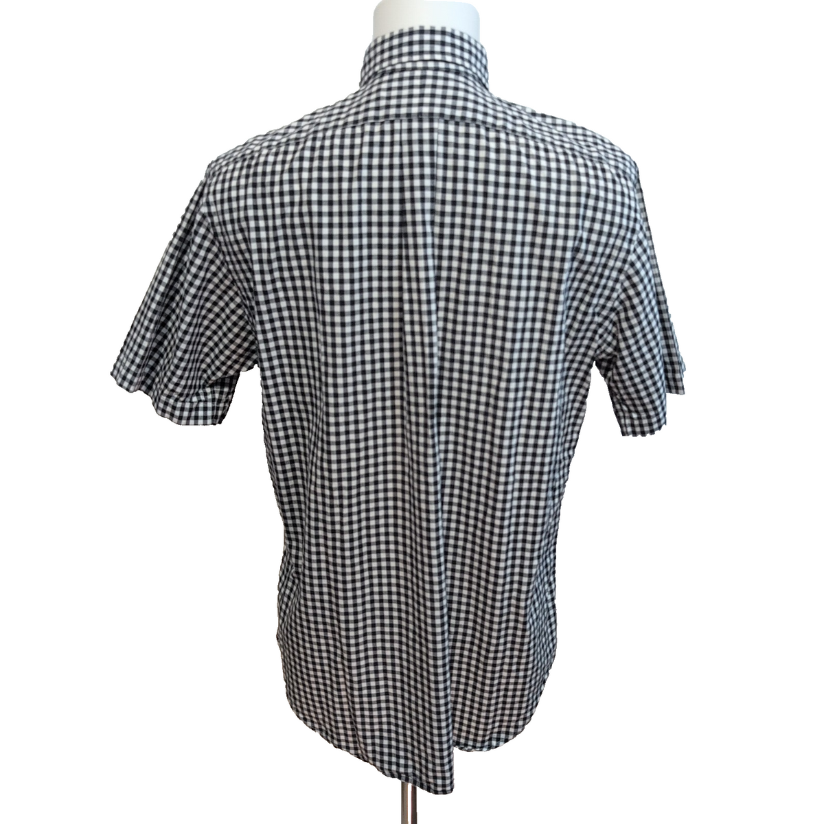 Chemise Ralph Lauren Classic Fit L Vichy Bleu Noir Manches Courtes