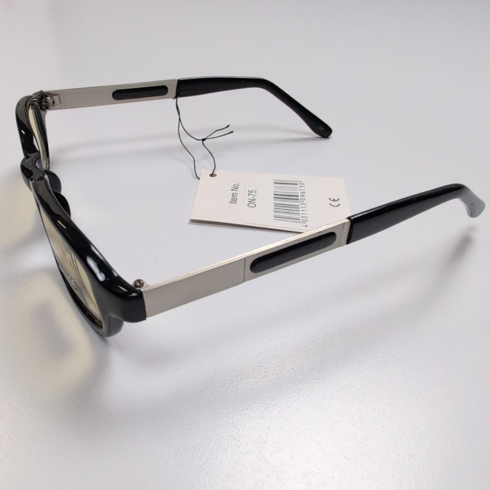 Lunettes de Soleil Rectangulaires Y2K Branches Larges Noir Jaune