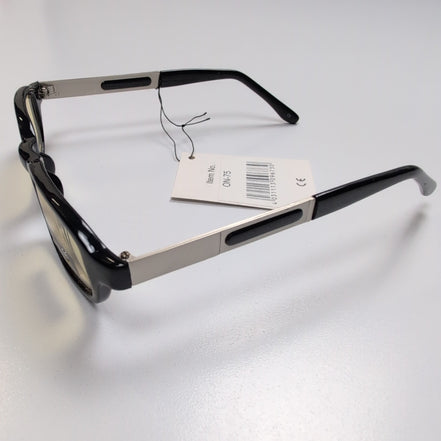 Lunettes de Soleil Rectangulaires Y2K Branches Larges Noir Jaune