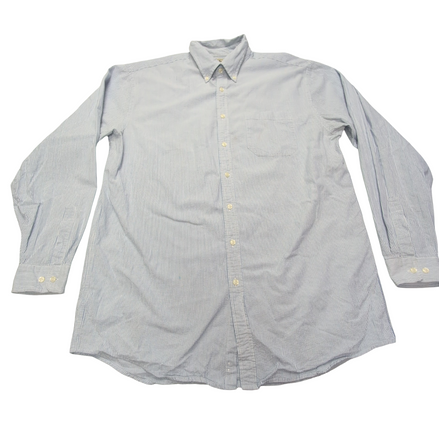 Chemise L.L. Bean à rayures bleues taille L #158e
