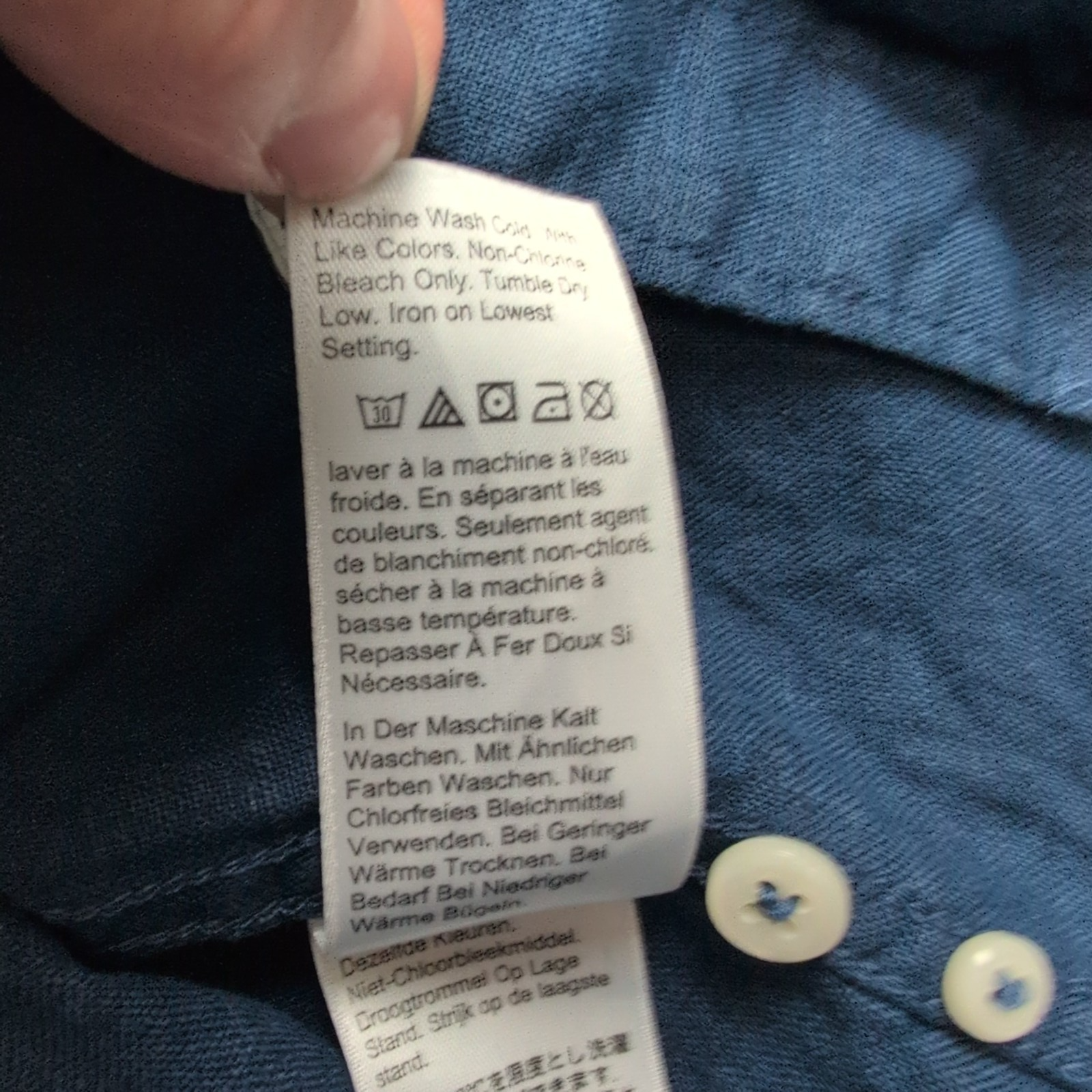 J.Crew chemise slim bleu marine lin Baird McNutt taille L