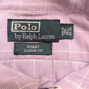 Chemise Polo Ralph Lauren Regent Classic Fit Violet Carreaux M/L manches courtes