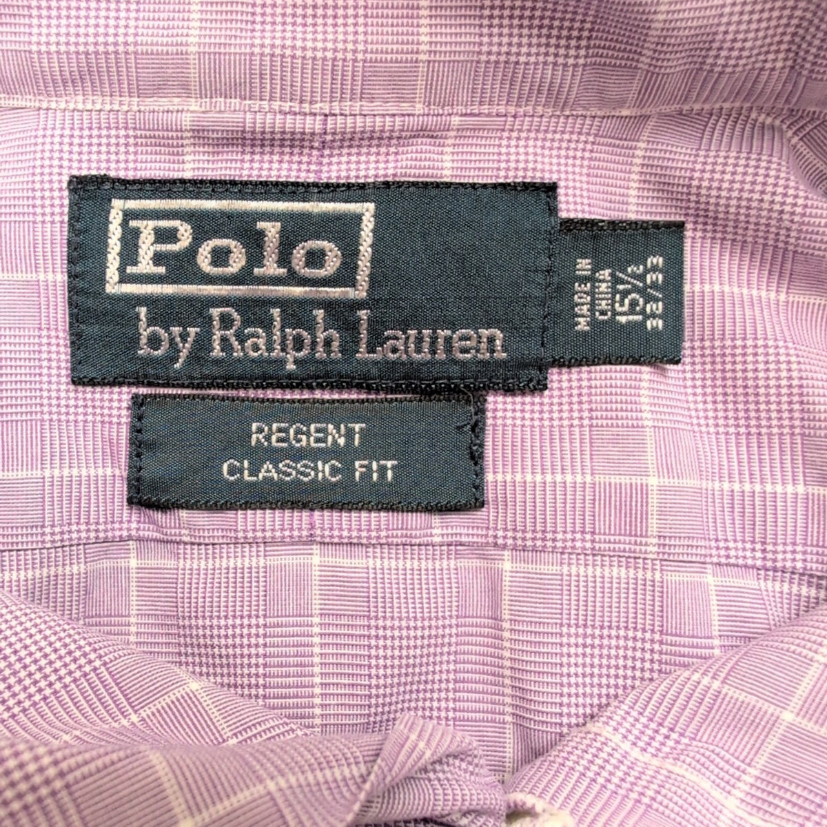 Chemise Polo Ralph Lauren Regent Classic Fit Violet Carreaux M/L manches courtes