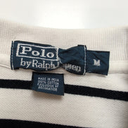 Polo Ralph Lauren Homme M Blanc Rayures Noires Logo Noir Polo Manches Courtes