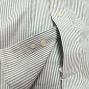 Chemise L.L. Bean verte à rayures manches courtes taille XXL #84e