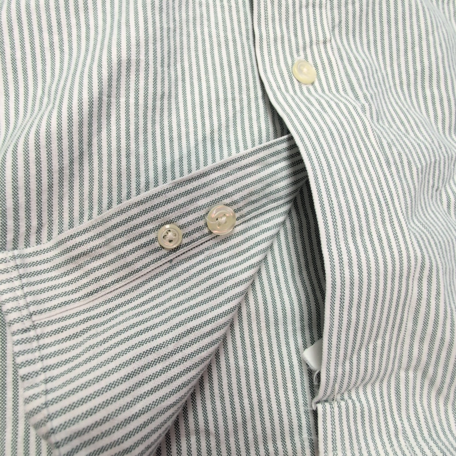 Chemise L.L. Bean verte à rayures manches courtes taille XXL #84e