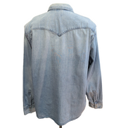 Chemise Westen Levi's Vintage Denim Bleu Clair Boutons Pressions Nacrés T. XXL